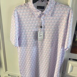 Quieti Pink Men's Polo Shirt